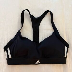 Adidas Black Swim Briefs with White Stripes